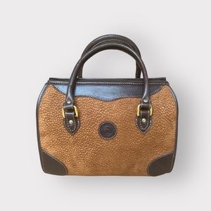 CHIAPPAI Cuero Argentinian Brown  Leather+Suede Shoulder/ Double Handle Handbag